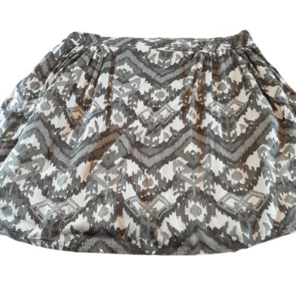 KAVU Ikat Geometric Aztec Skater Skirt Size M